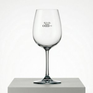 Weißweinglas mit Eichstrich